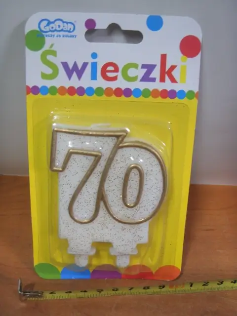 świeczka cyferka ''70'' PF-SCZK70