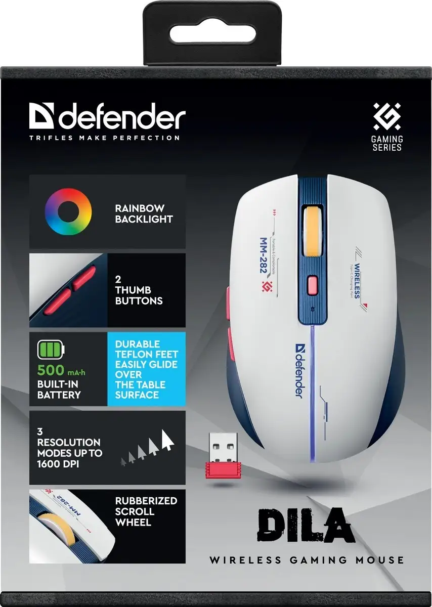 MYSZ DEFENDER DILA MM-282 RF 1800dpi 6P — 8