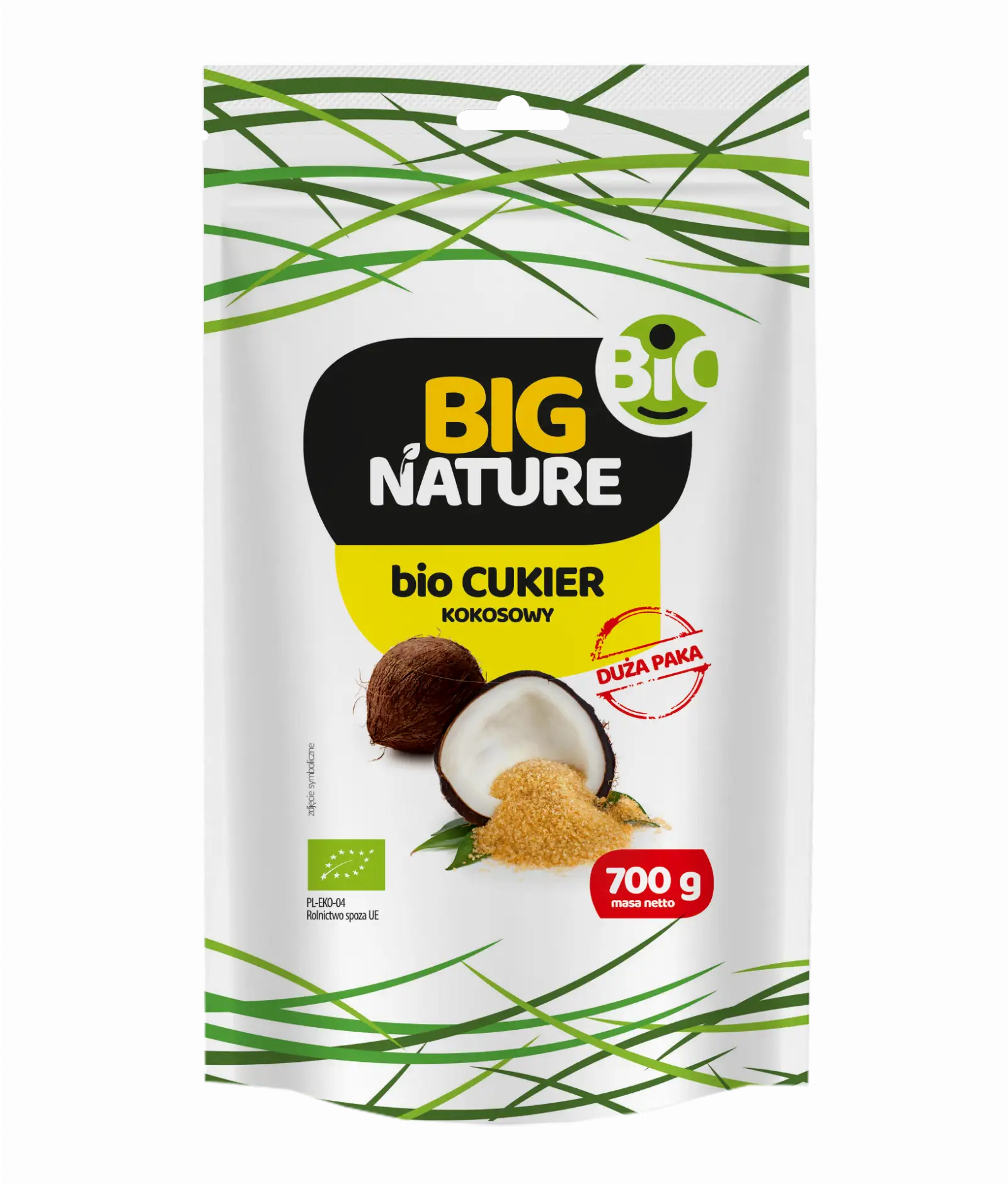 Cukier kokosowy bio 700g Duża Paka - BIG NATURE — 2