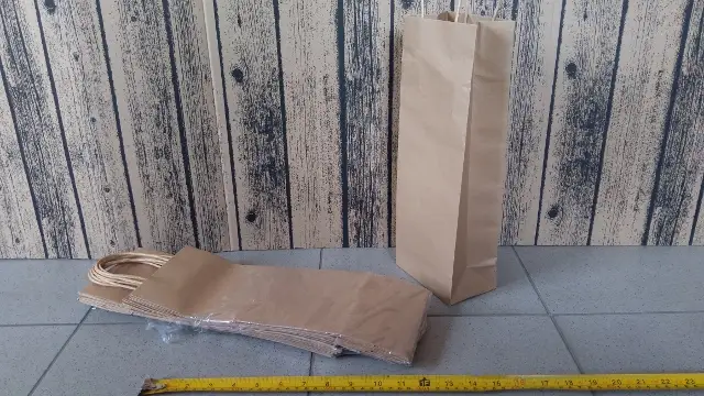 torebka prezentowa 12szt  na butelkę EKO 13x37