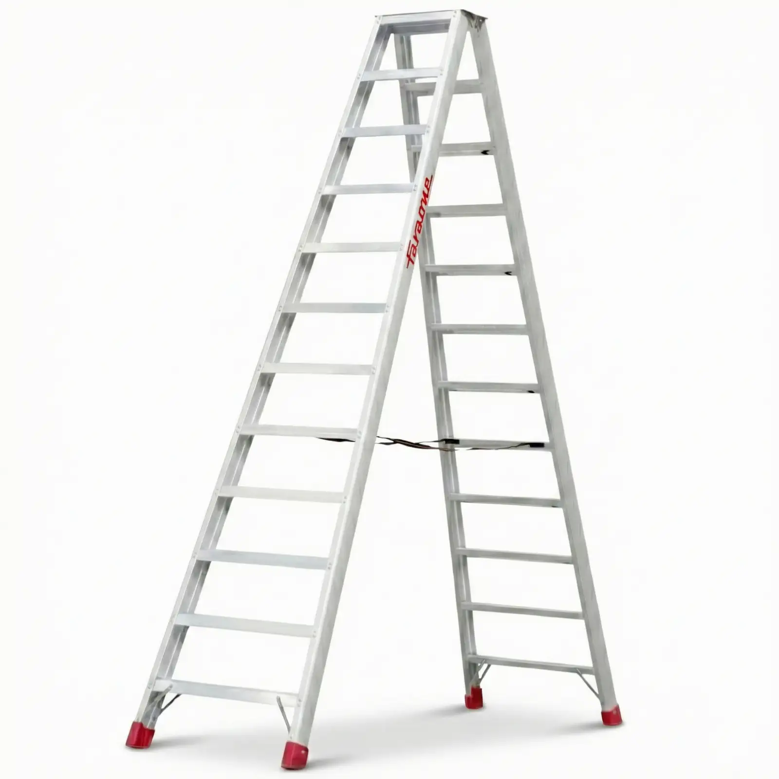 Drabina aluminiowa dwustronna składana profesjonalna 12 stopniowa FARAONE S2280ND - 4,20 m — 6