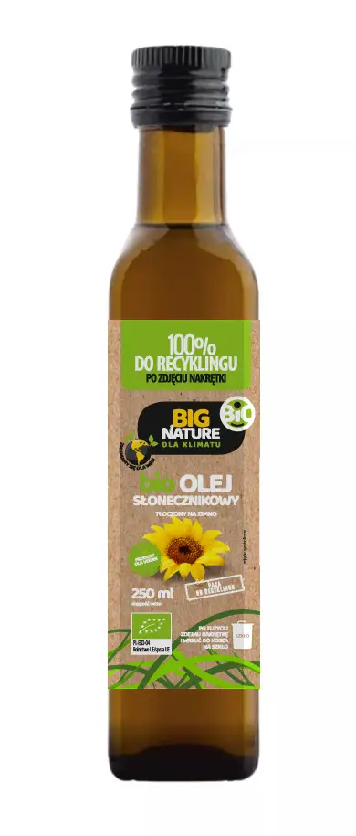 Olej słonecznikowy tłoczony na zimno bio 250ml - BIG NATURE — 2