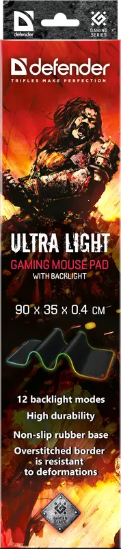 PODKŁADKA DEFENDER GAMING ULTRA LIGHT LED 900x350x4mm — 7