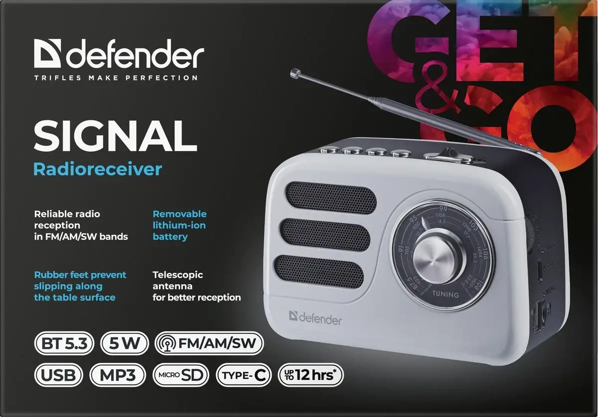 GŁOŚNIK DEFENDER SIGNAL RADIOODBIORNIK BLUETOOTH 5W — 11