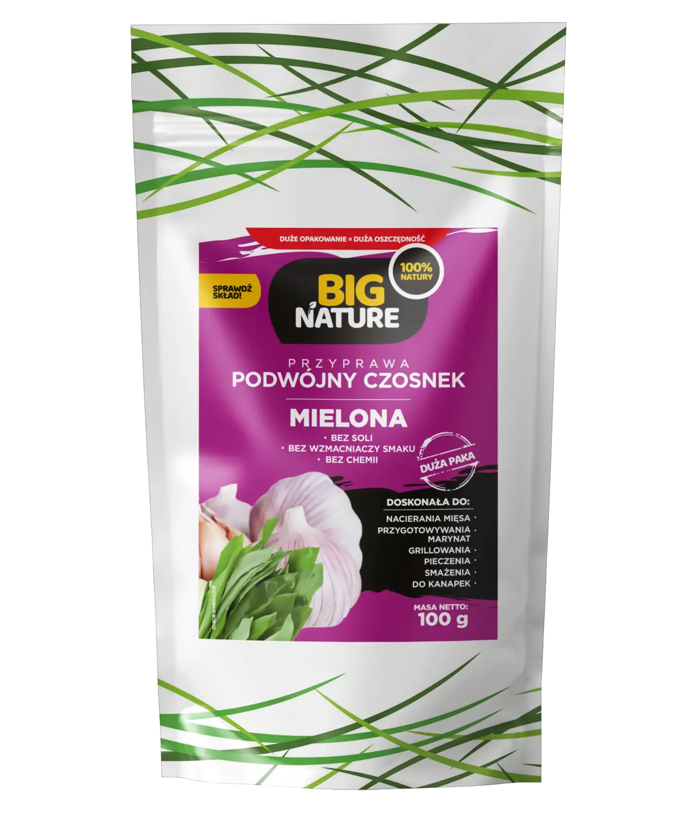 Przy. podwójny czosnek bez soli i chemii 100g