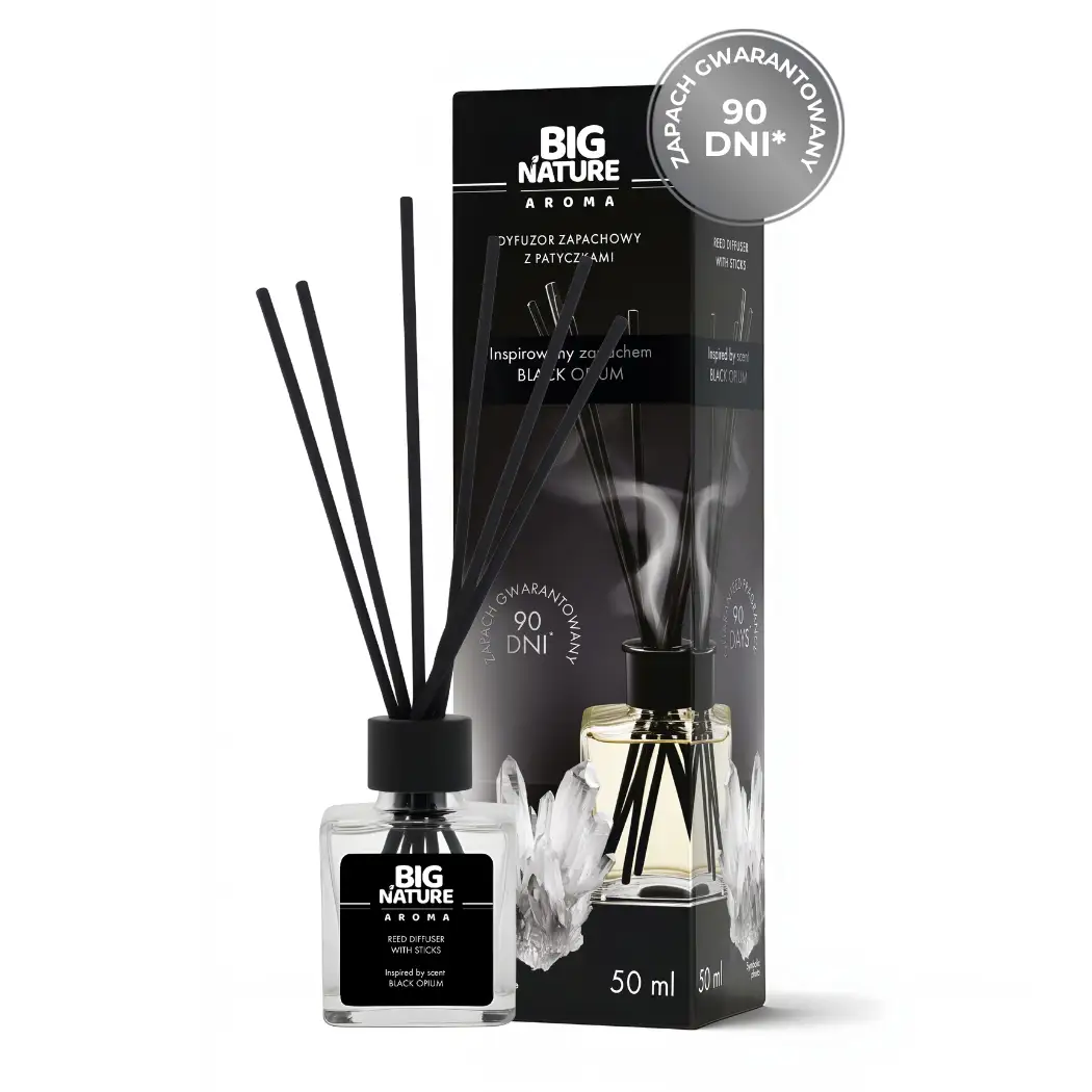 Dyfuzor Zapachowy z Patyczkami - Inspirowany Zapachem BLACK OPIUM 50ml