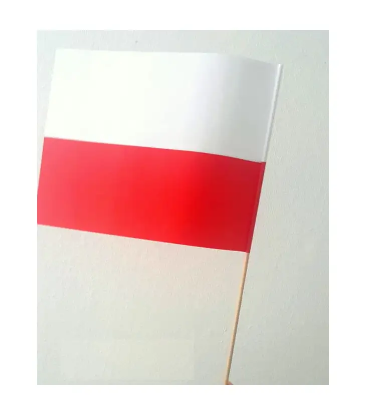 flaga papierowa biało-czerwona chorągiewki 25szt. | 8510 — 2