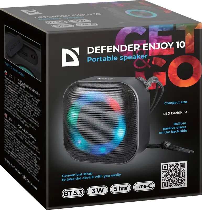 GŁOŚNIK DEFENDER ENJOY 10 BLUETOOTH 3W CZARNY — 7