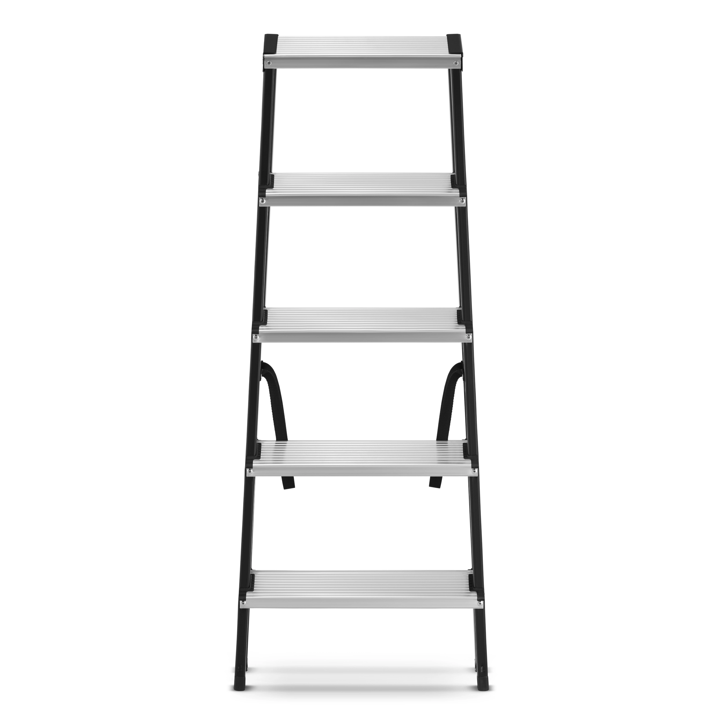 Drabina drabinka domowa 2x5 dwustronna składana MOCNA 150 kg HIGHER schodki — 5
