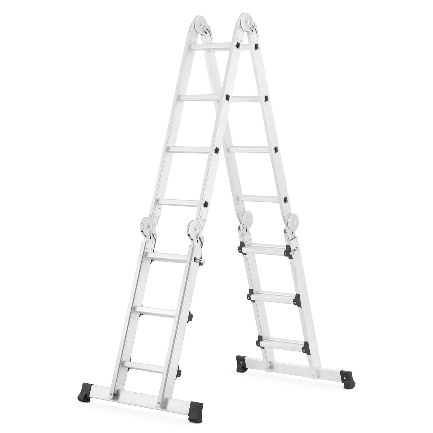 Drabina aluminiowa przegubowa teleskopowa HIGHER 4x4 podest roboczy — 5