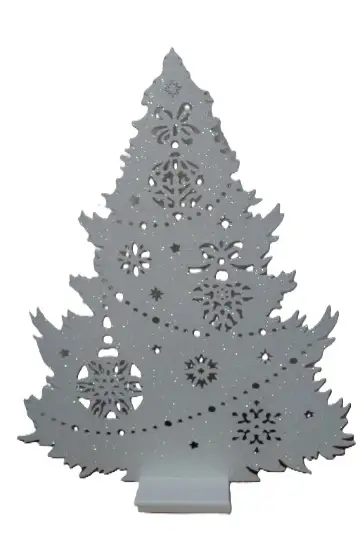 choinka biała brokat 35cm
