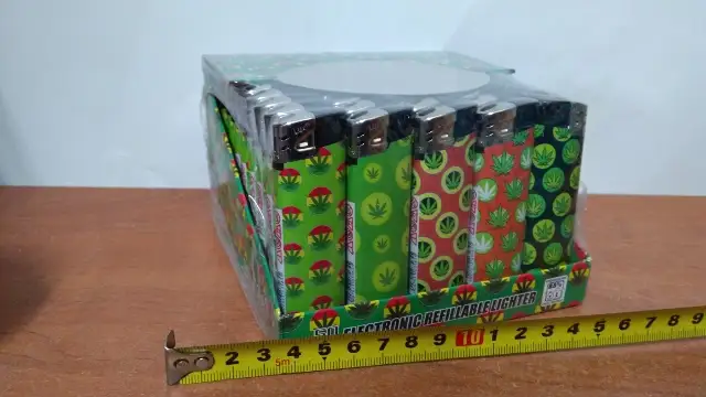 zapalniczki 50szt. piezo MARIHUANA