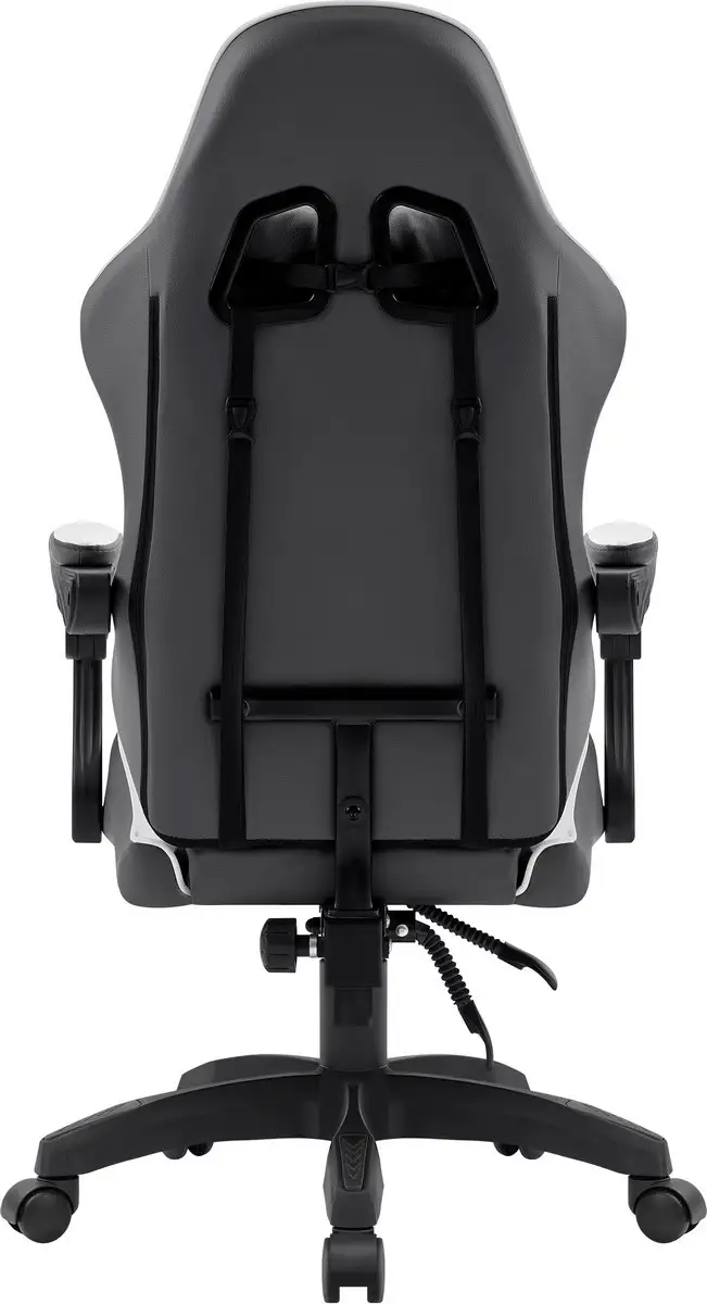 FOTEL DEFENDER FORTUNE SZARO-BIAŁY GAMING — 8
