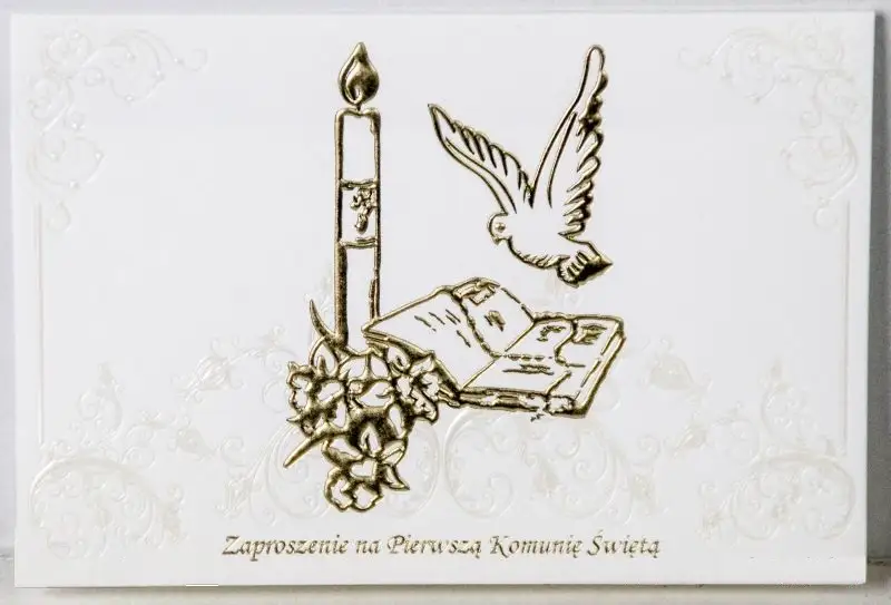 zaproszenia Komunia Święta  10szt.   3516