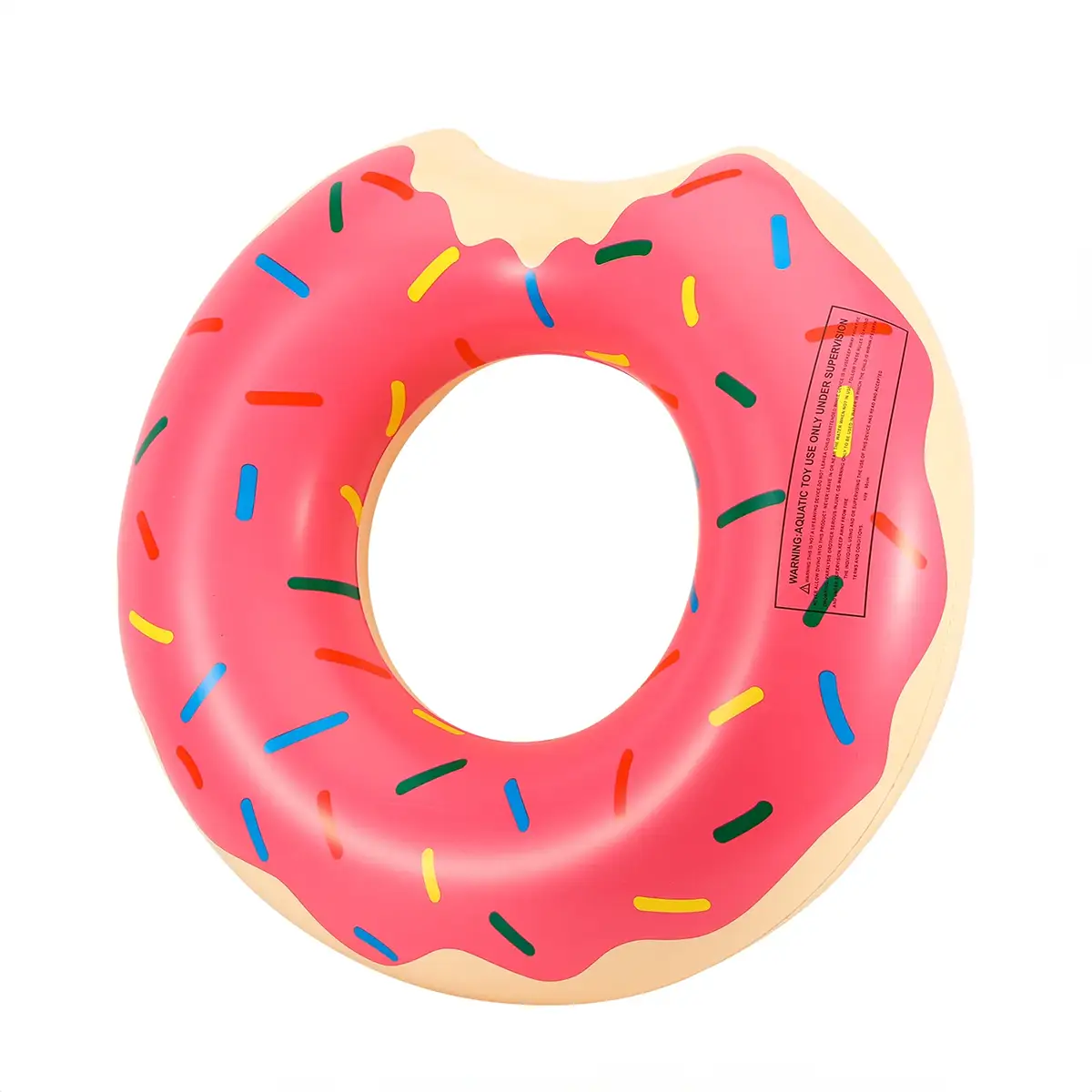 Duże koło dmuchane donut różowy 120cm materac do wody pływania na basen xxl — 10
