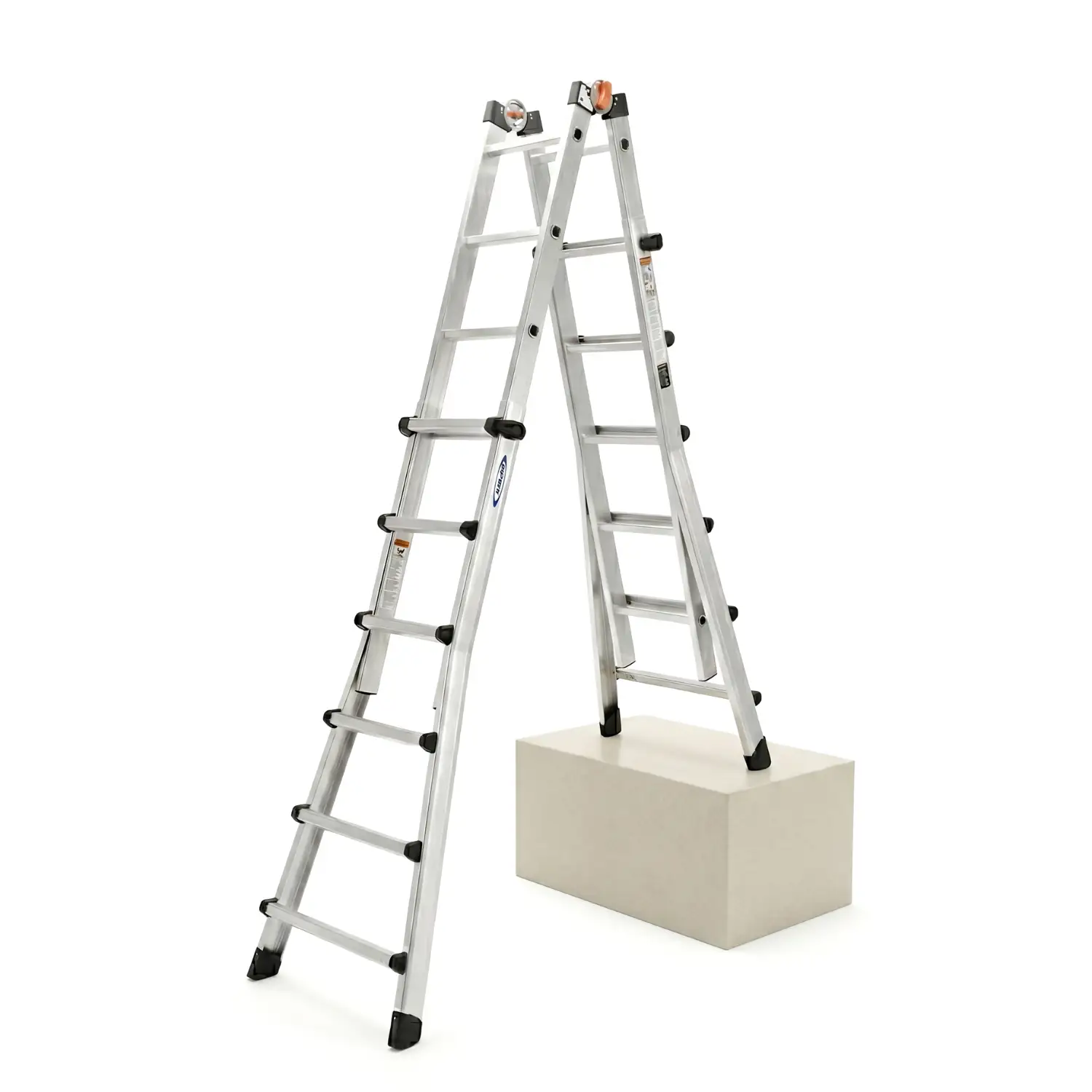 Drabina aluminiowa teleskopowa 6,75 m GIERRE 6x6 na schody przegubowa 150 kg