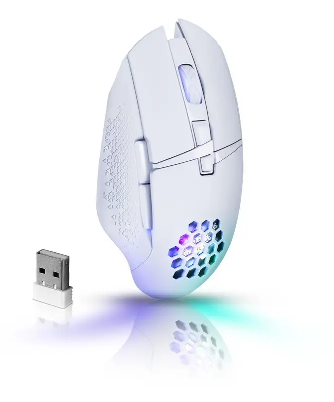 MYSZ DEFENDER GM-514 GLORY OPTIC RF RGB 3200dpi 7P BIAŁA — 6