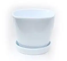 doniczka + podstawka  biała MARCEL 13cm