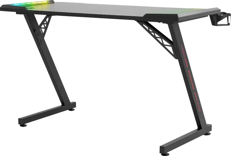 BIURKO DEFENDER JUPITER RGB CZARNE GAMING — 14