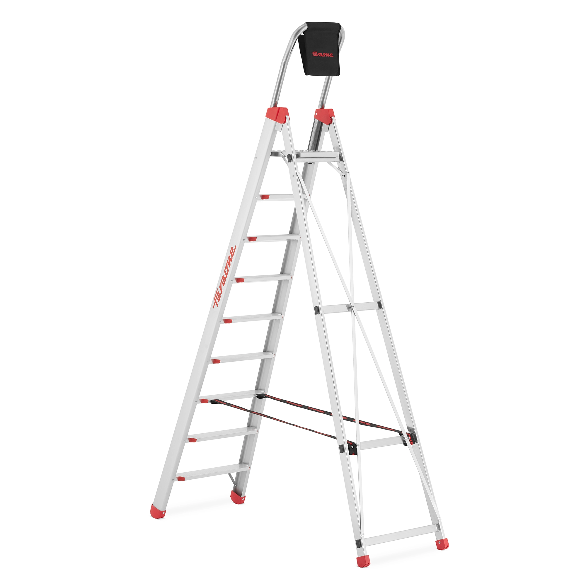 Drabina magazynowa wolnostojąca 9 stopniowa FARAONE DOMUS 9 - 3,97 m — 4