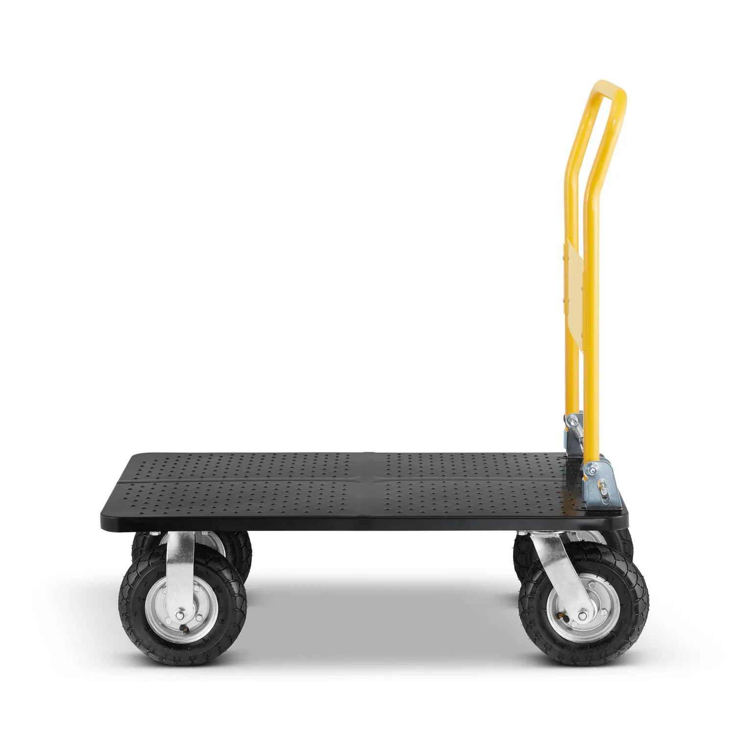 Wózek magazynowy transportowy platformowy składany pompowane koła HIGHER PRO 500kg LH10-500-P — 4