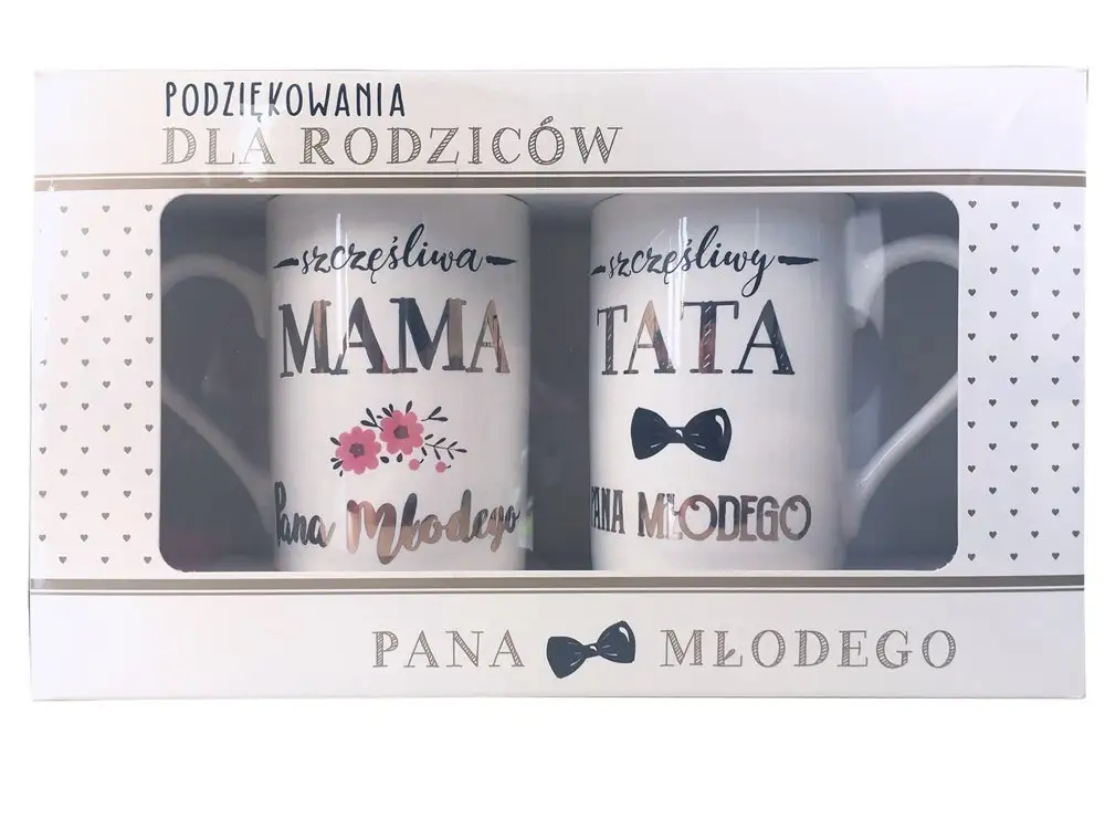 Komplet 2 Kubków - Podziękowania dla rodziców P.MŁODEGO   Q 797