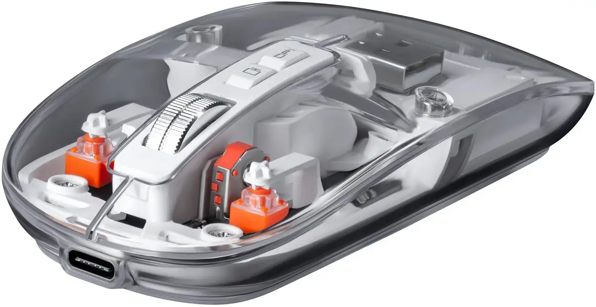 MYSZ DEFENDER IXES MM-999 RF+BT TRANSPARENT — 2