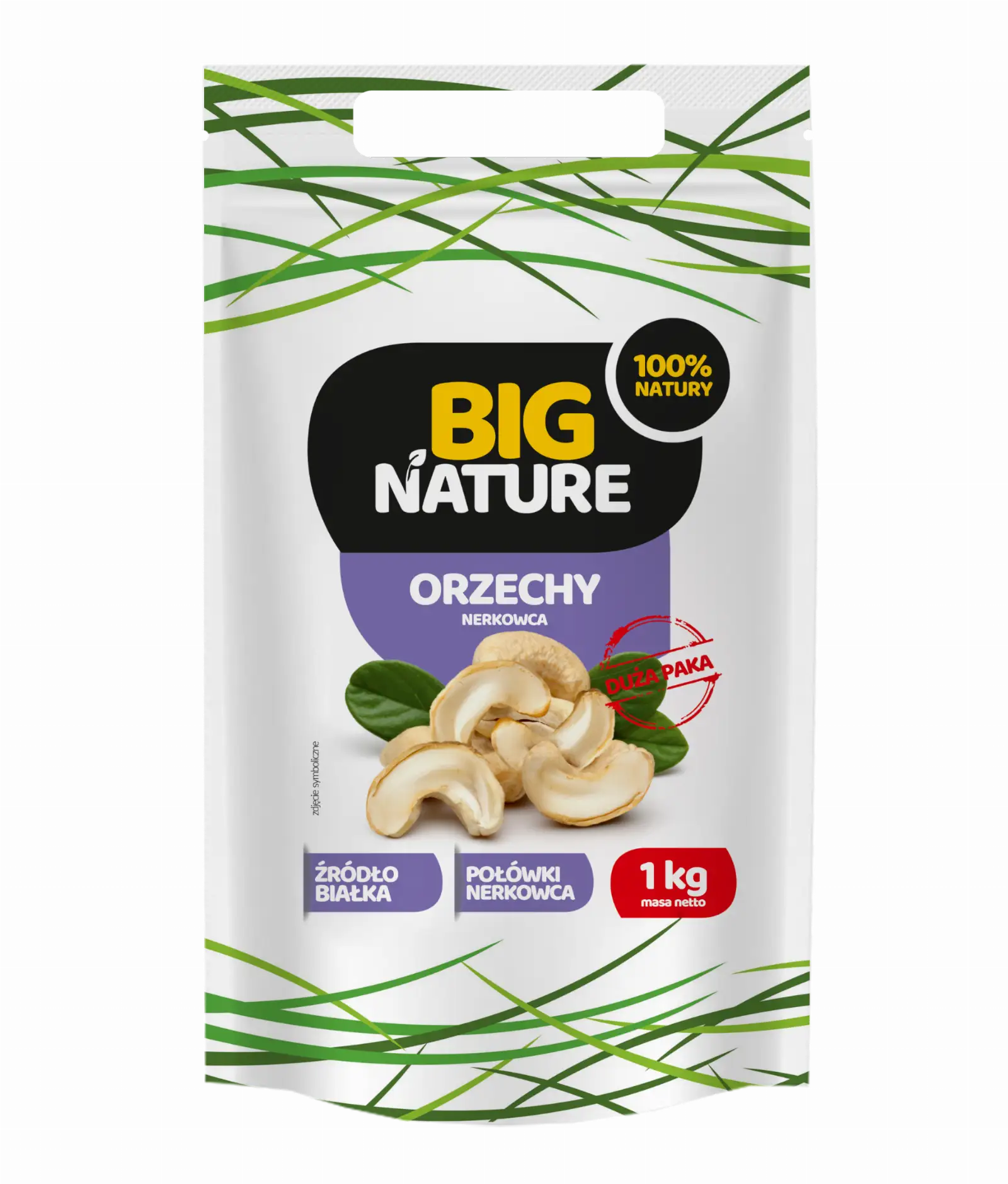 Orzechy nerkowca 1kg - Połówki Duża Paka - BIG NATURE — 2
