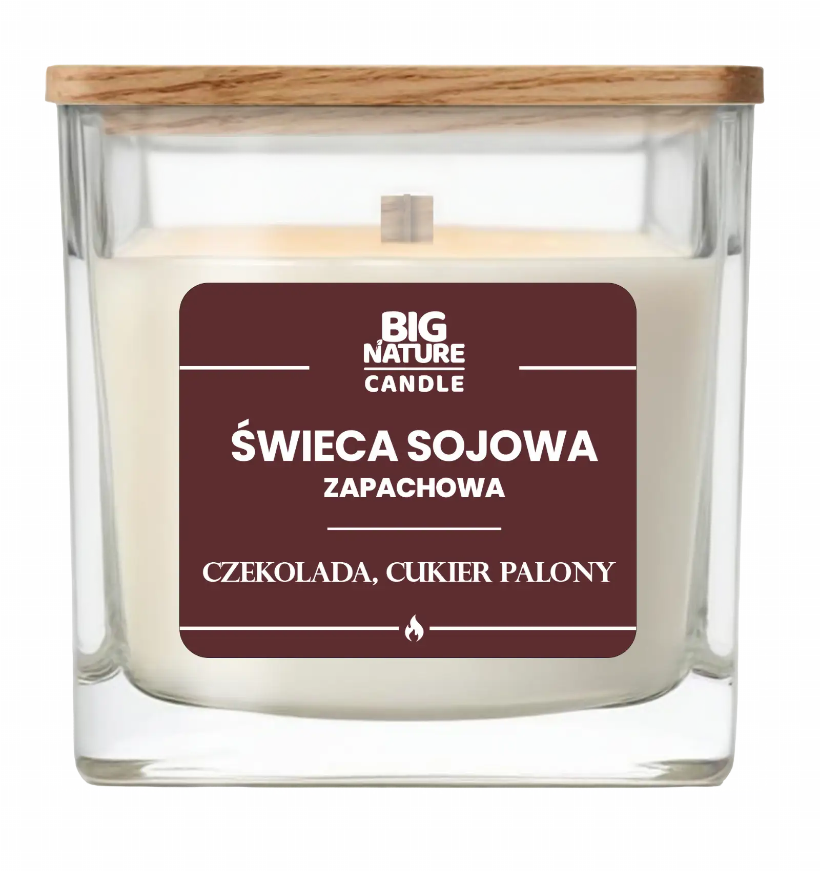 Świeca sojowa o zap. Czekolada i Cukier Palony 220g