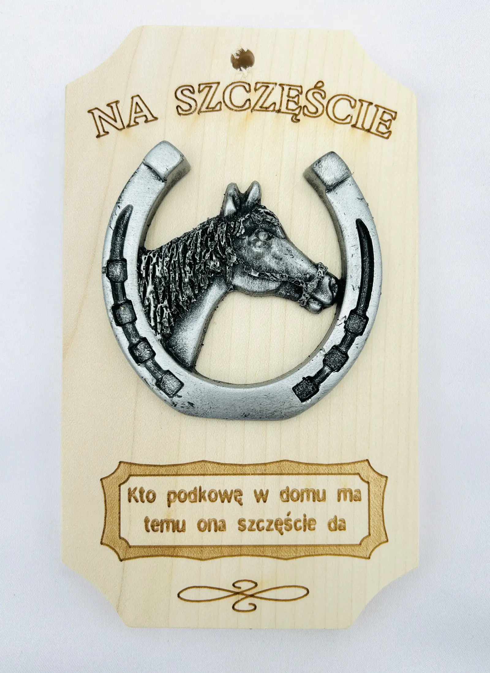 podkowa na szczęście  ''5''  9,5x16cm