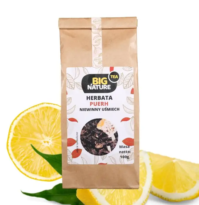 Herbata PUERH NIEWINNY UŚMIECH 100g - BIG NATURE