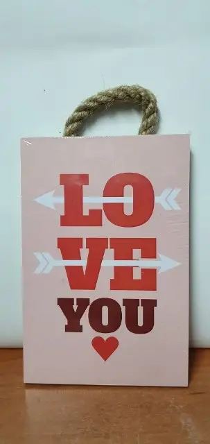 tabliczka/obraz do zawieszenia 10x15 LOVE YOU
