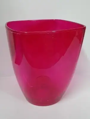 osłonka / doniczka storczyk 15 TRANSPARENT AMARANT