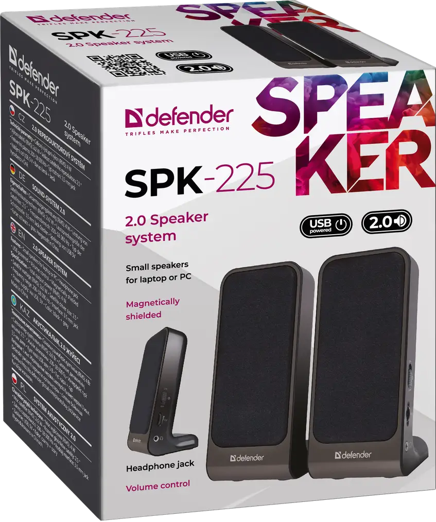 GŁOŚNIKI DEFENDER SPK-225 4W 2.0 USB — 4