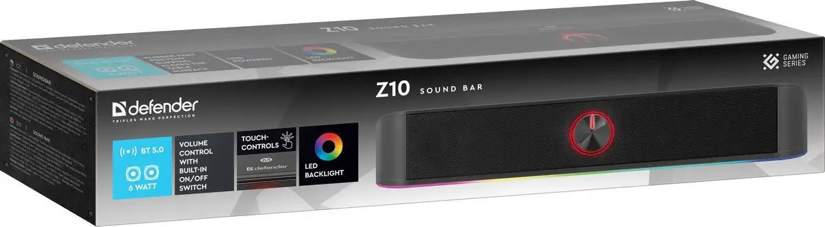 GŁOŚNIK DEFENDER SOUNDBAR Z10 6W LED BLUETOOTH — 10