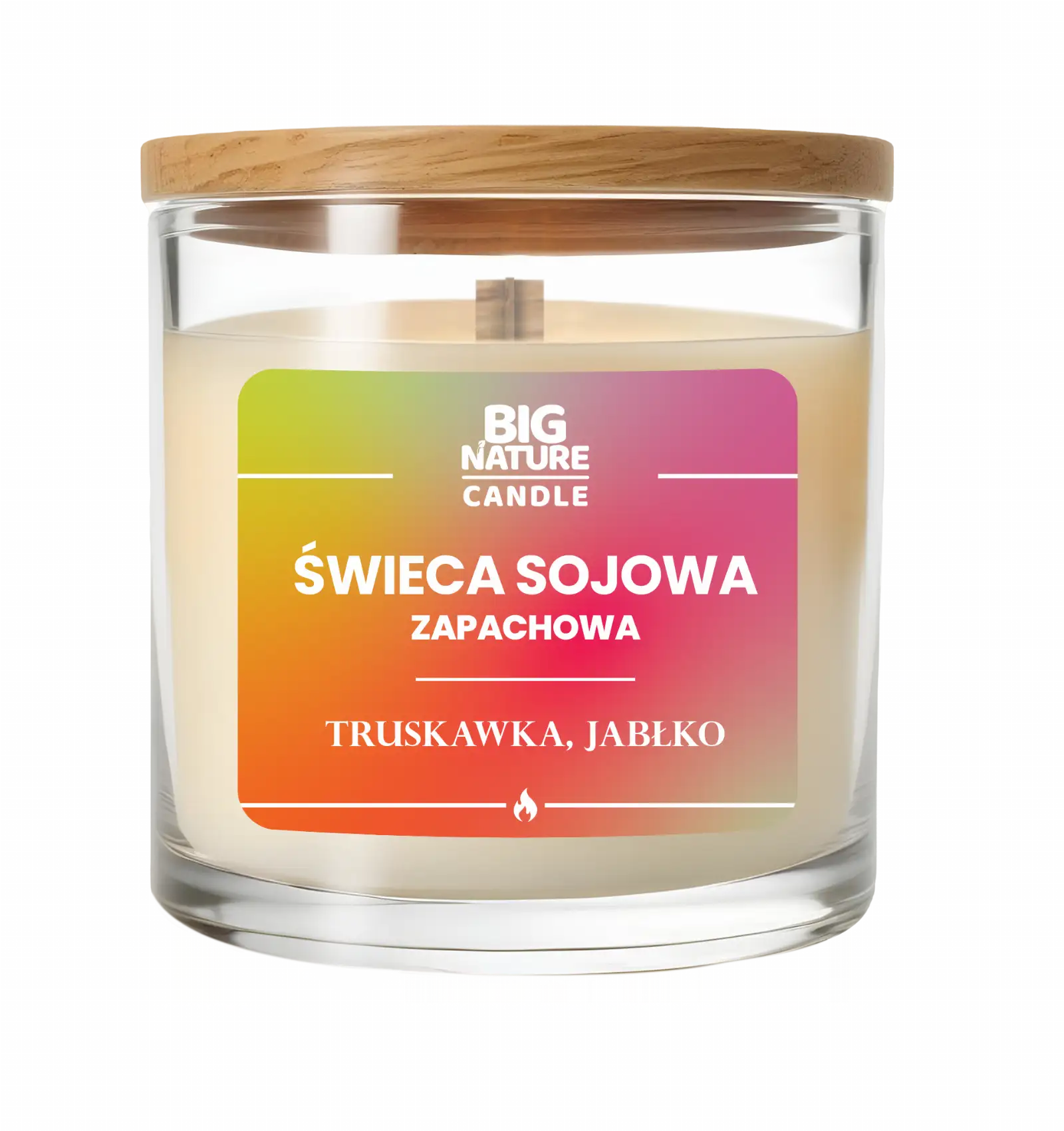 Świeca sojowa o zap. Truskawka i Jabłko 155g