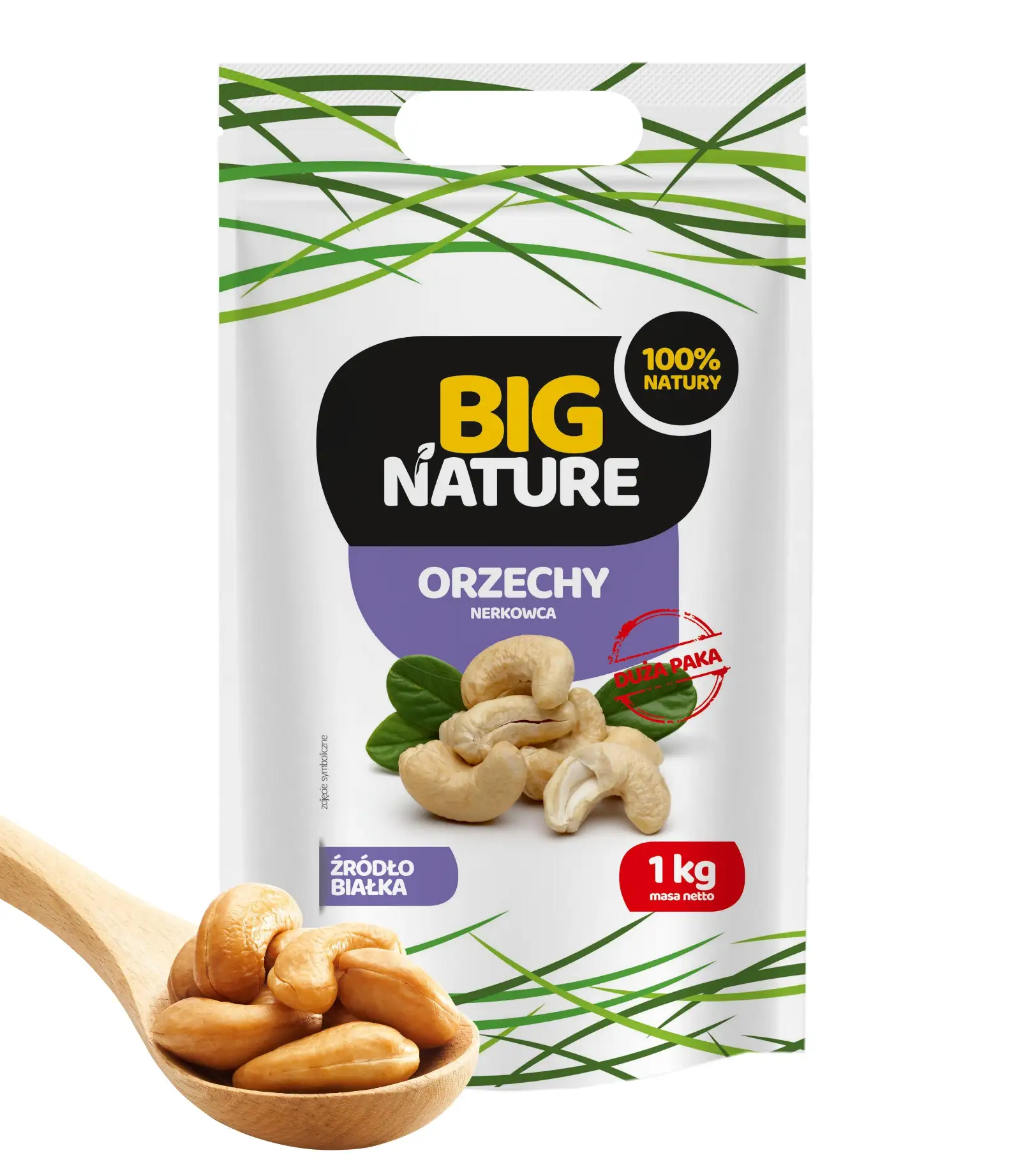 Orzechy nerkowca 1kg Duża Paka - BIG NATURE