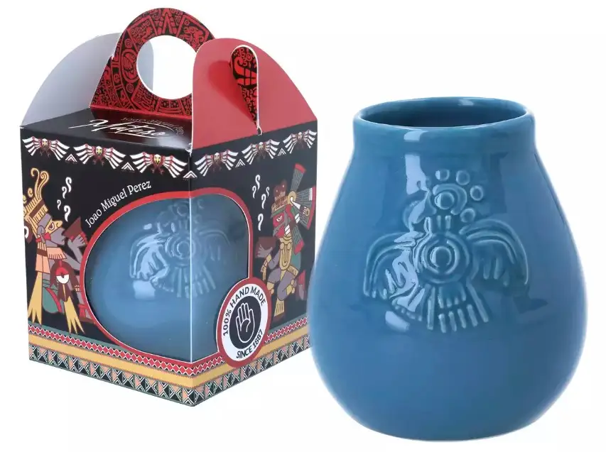 naczynie ceramiczne matero niebieskie  YERBA | 100-1035