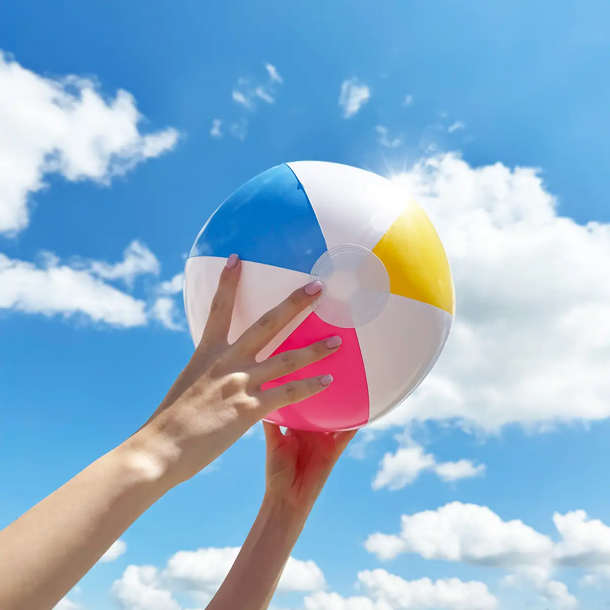 Piłka plażowa dmuchana na basen 40cm trójkolorowa
