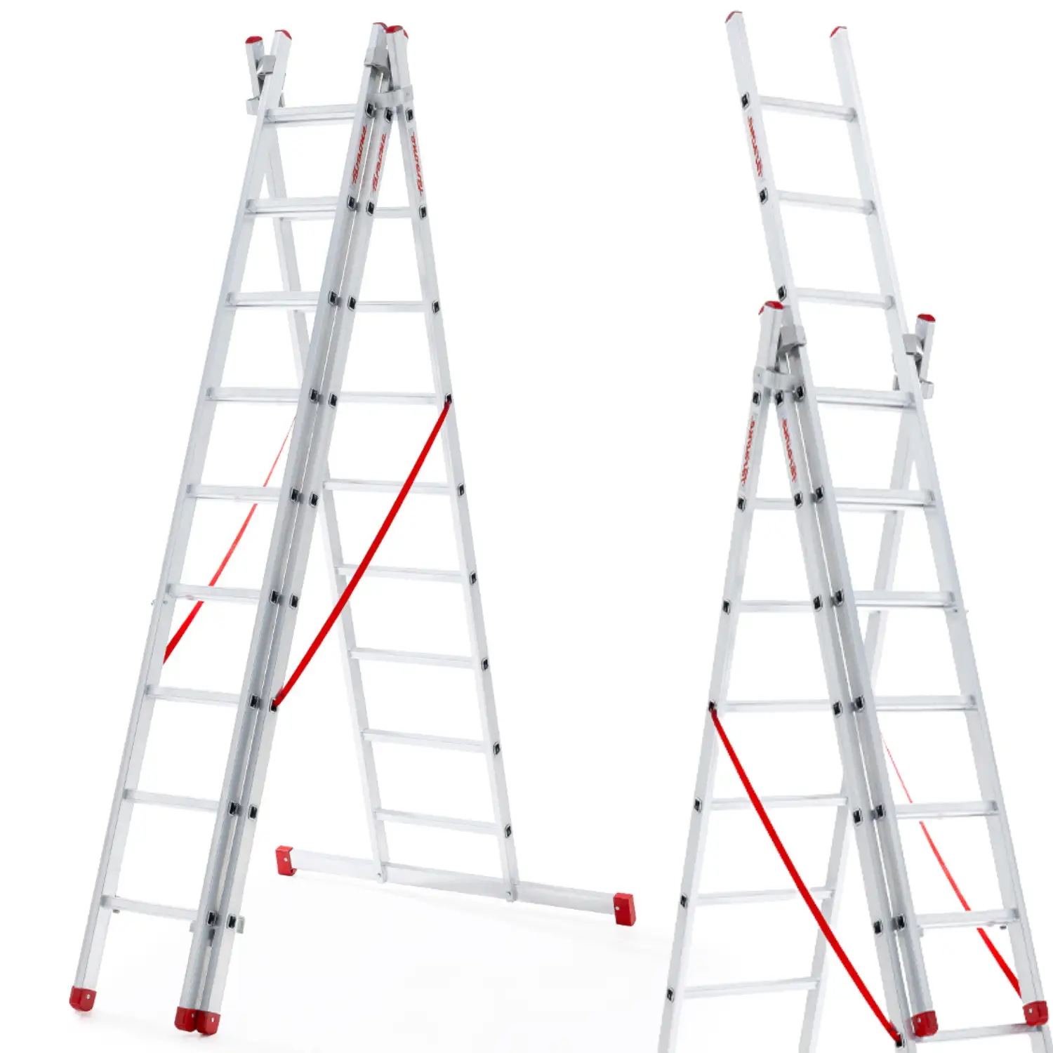 Drabina aluminiowa składana profesjonalna FARAONE 3x8 AK250.3 - 6,19 m