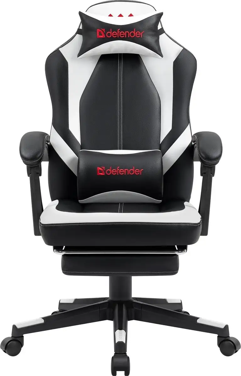 FOTEL DEFENDER APOLLO BIAŁO-CZARNY GAMING — 2