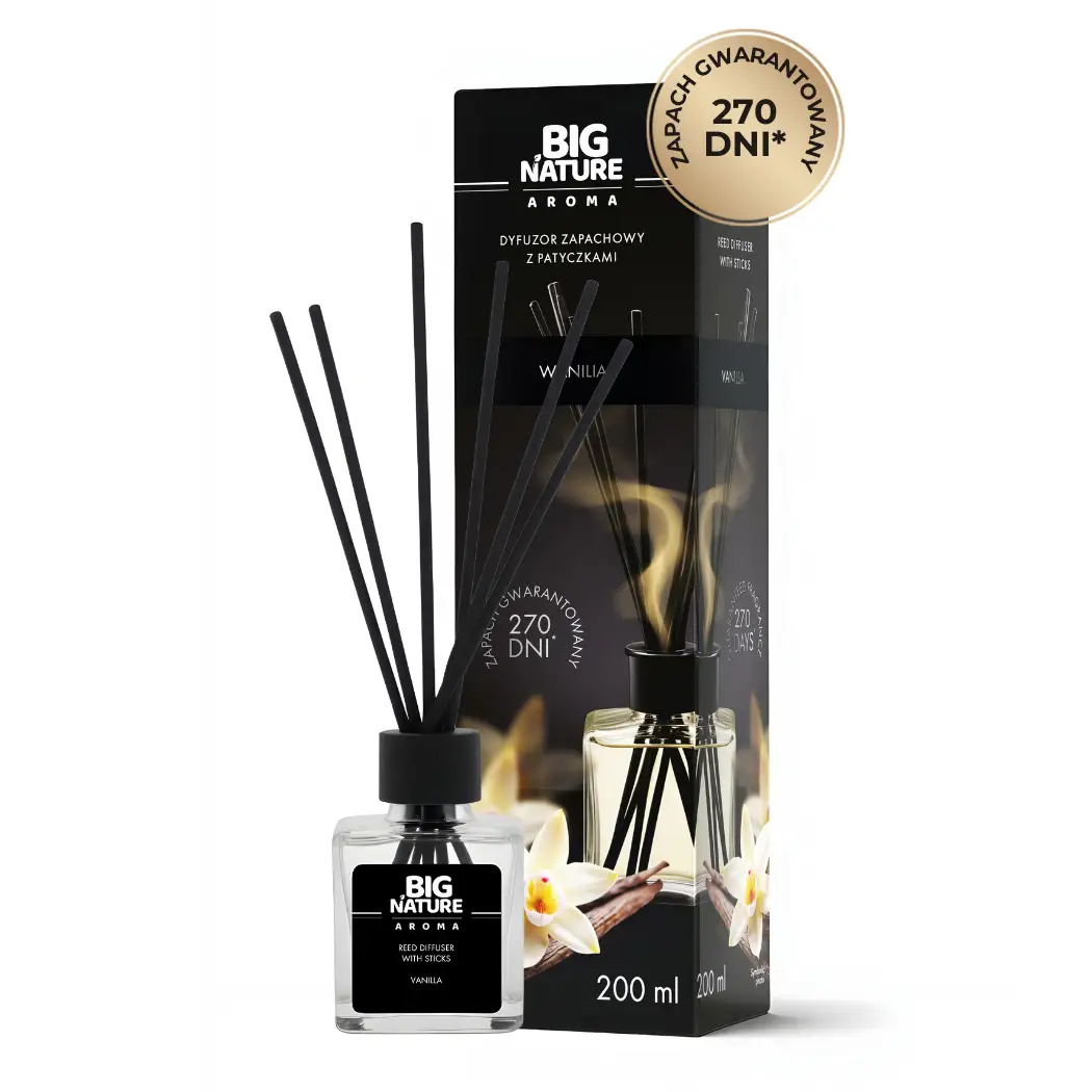 Dyfuzor Zapachowy z Patyczkami - WANILIA 200ml