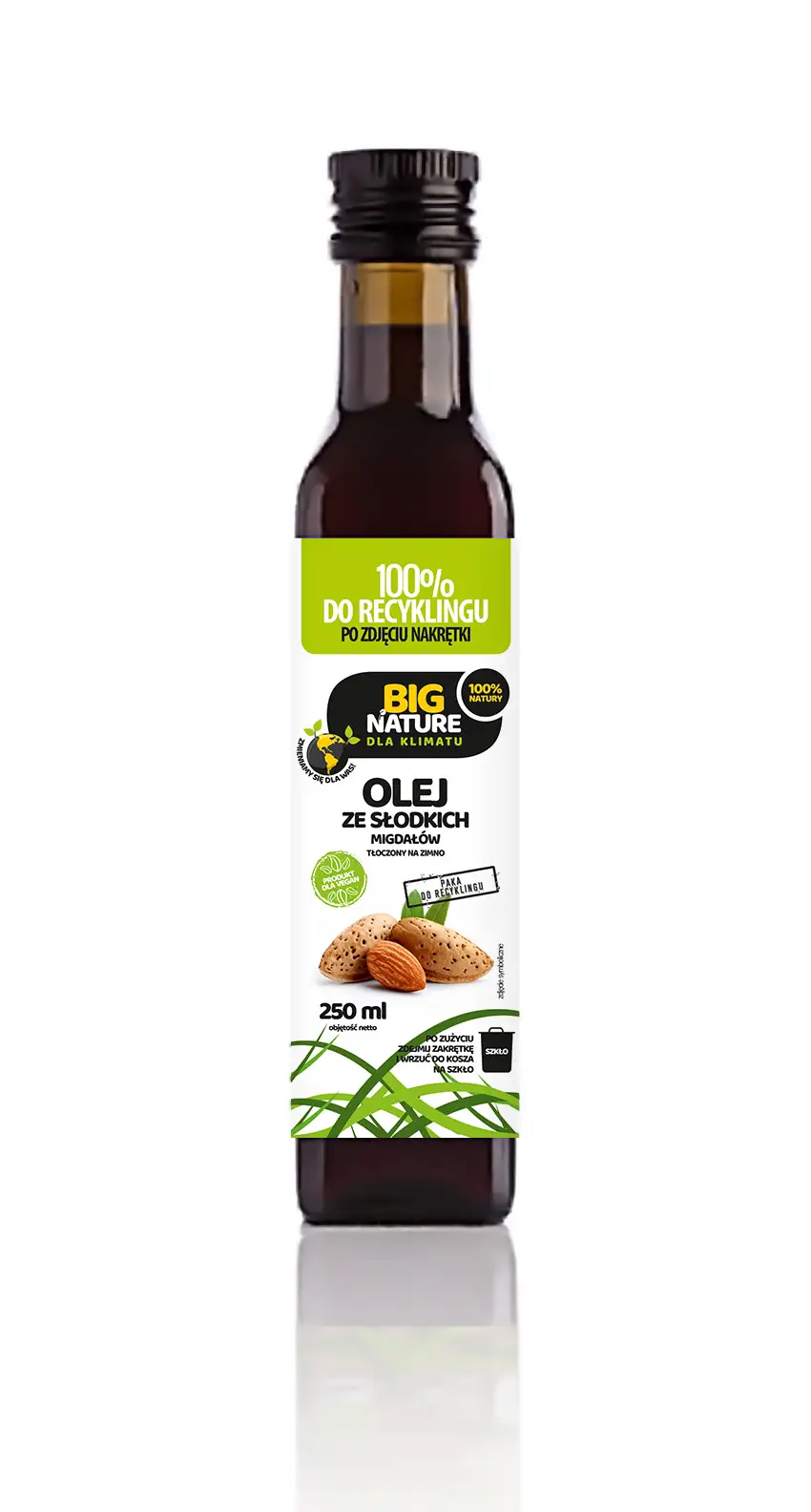 Olej ze słodkich migdałów tłoczony na zimno 250ml - BIG NATURE — 2