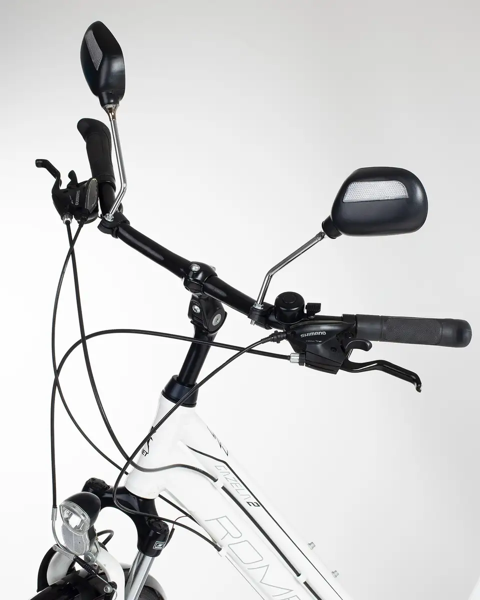 Lusterka rowerowe z odblaskami wsteczne 2 sztuki zestaw na rower kierownicę — 4