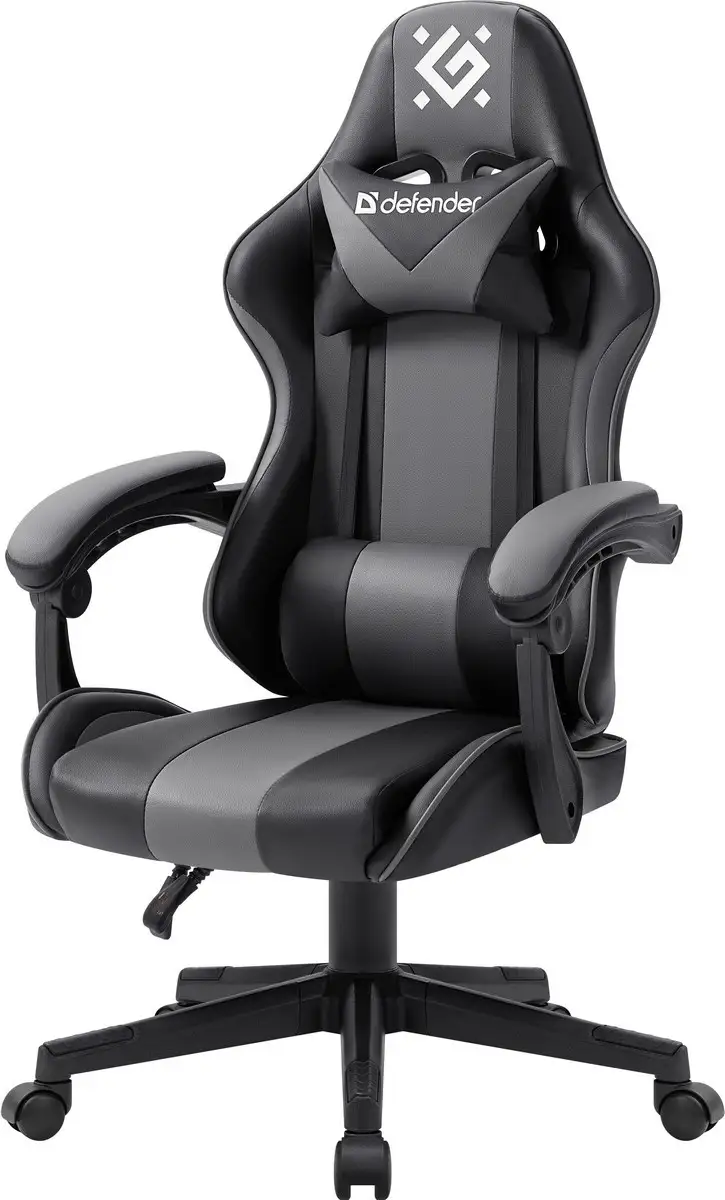 FOTEL DEFENDER COSMIC SZARO-CZARNY GAMING — 3
