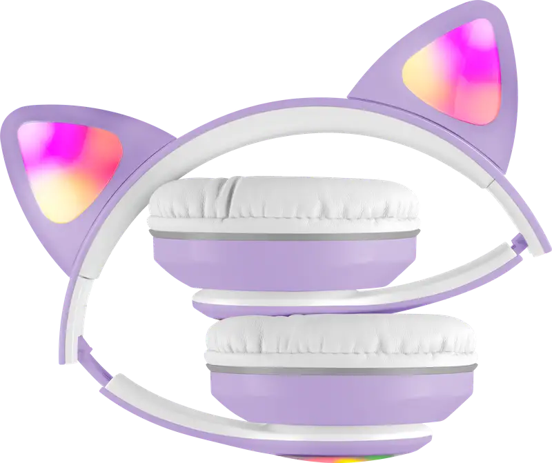 SŁUCHAWKI DEFENDER BLUETOOTH FREEMOTION B585 LED LILAC — 18