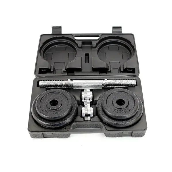 Zestaw hantli żeliwnych w walizce 2x10kg — 6