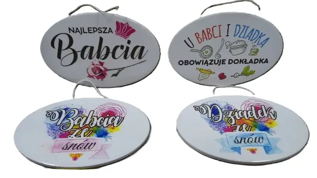 tabliczka ceramiczna 23 x 15,5 cm BABCIA / DZIADEK