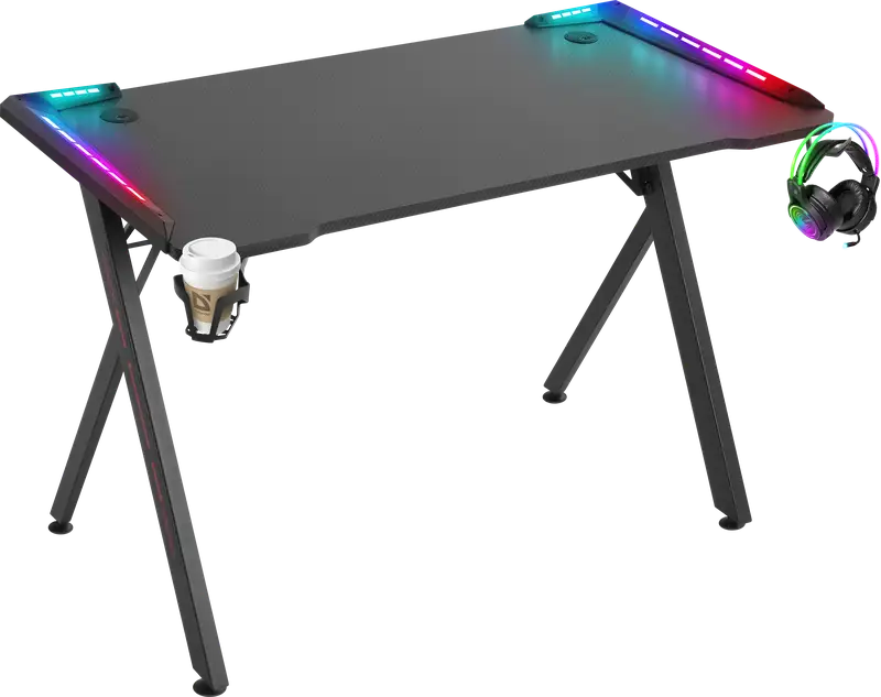 BIURKO DEFENDER GAMER RGB CZARNE GAMING — 10