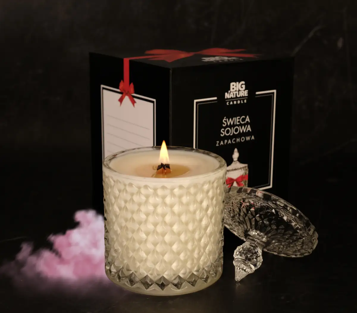 Świeca sojowa zap. insp. MADEMOISELLE 240g PREZENTOWA - BIG NATURE CANDLE — 2